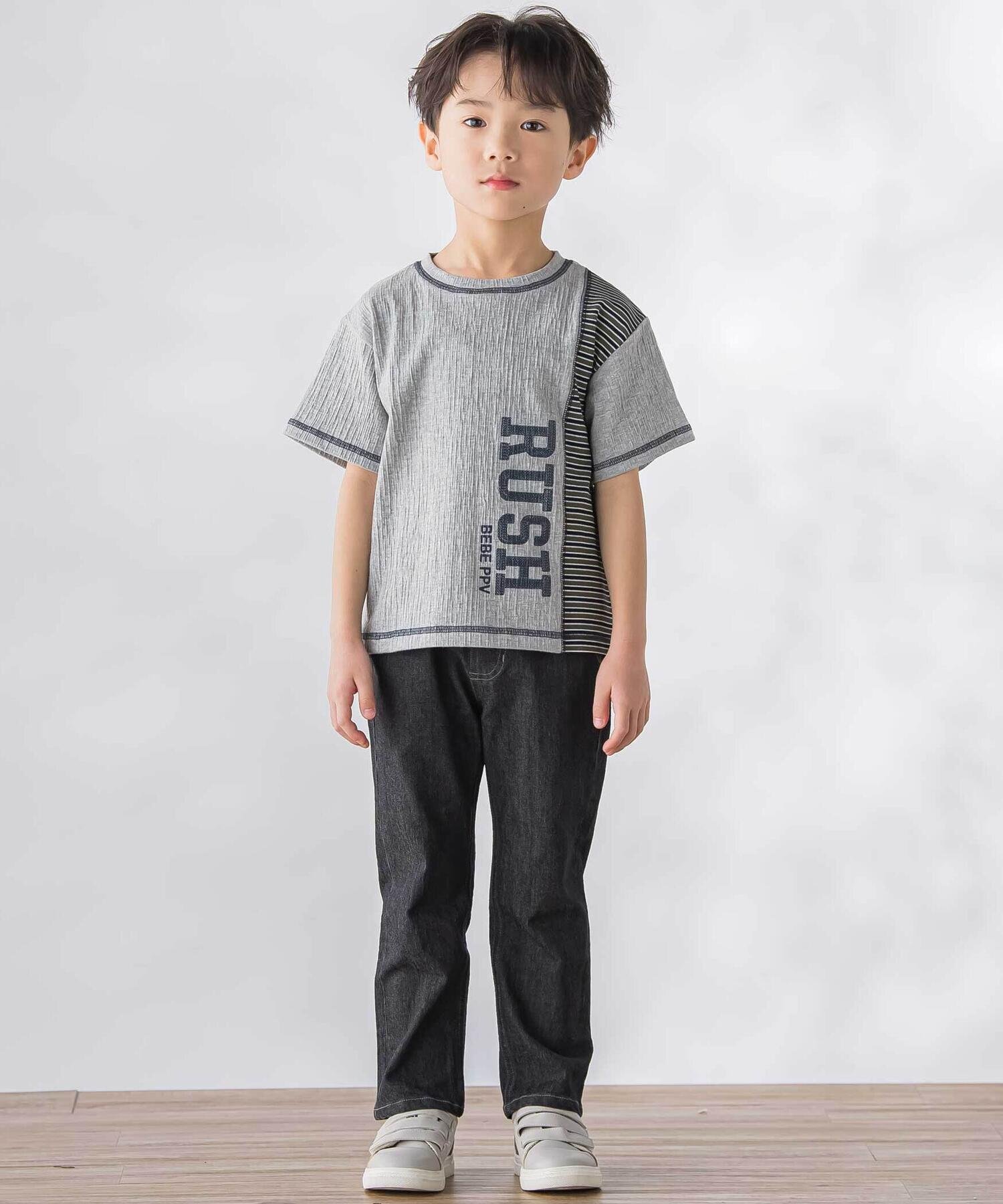 Футболка с коротким рукавом из комбинированных материалов (95-160 см) BeBe Petits Pois Vert, Gray