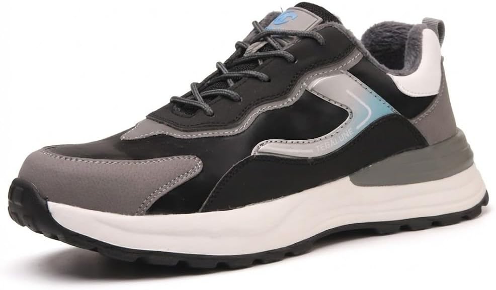 

Мужские защитные туфли с композитным носком, низкие, защищающие от проколов, легкие кроссовки из сетки и свиной кожи, для всех сезонов, для строительства, размер США Flowergirr, Winter Quilted