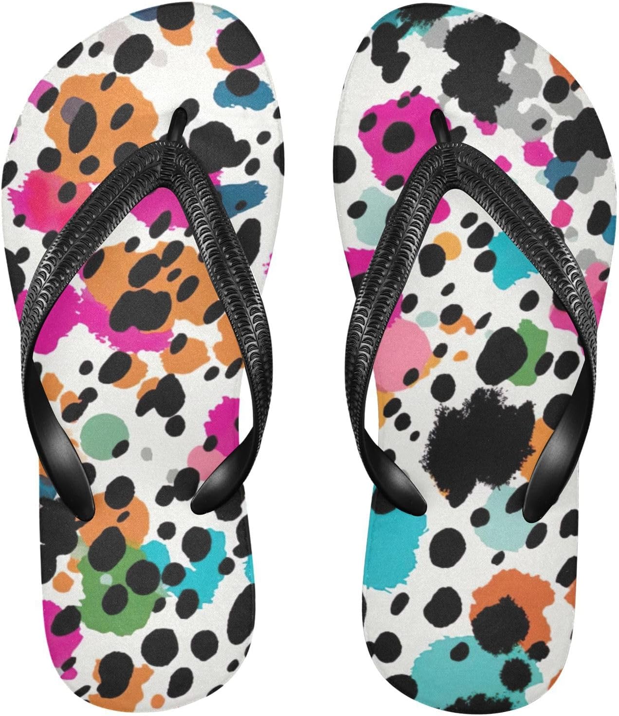 

Пляжные летние сандалии-сланцы с цветными пятнами для женщин и мужчин Kfbe, Color