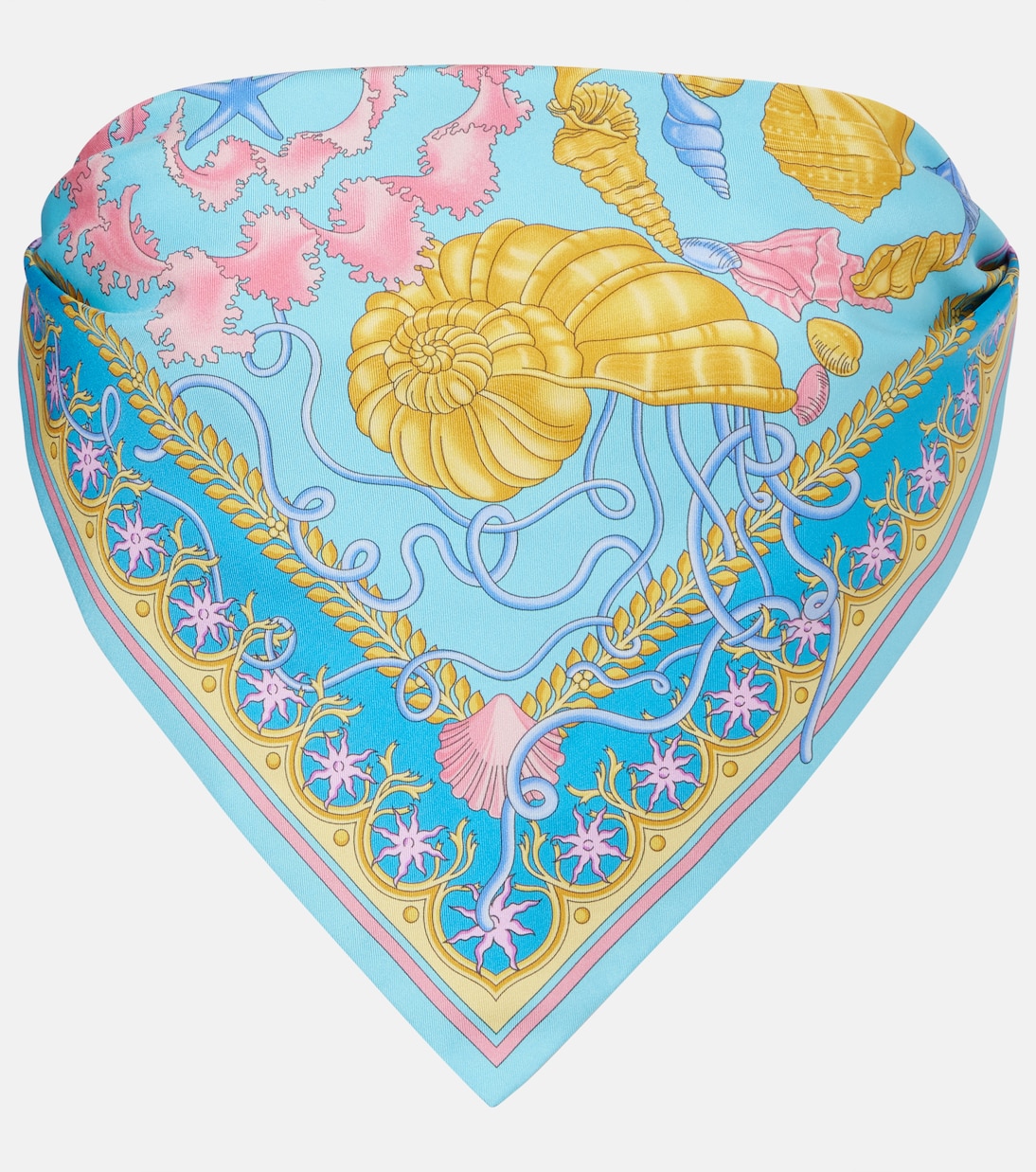 

Купальник бандо Underwater Barocco с узором "ёлочка" Versace, Azur+Multicolor