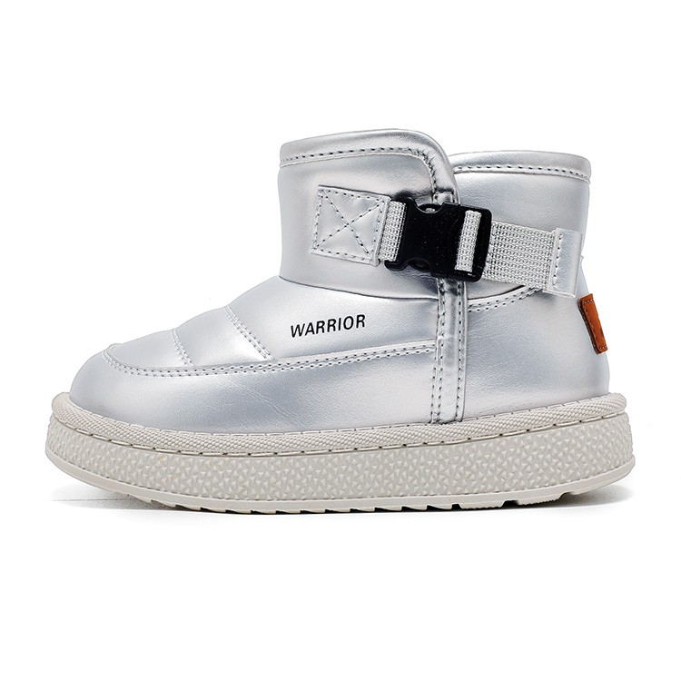 

Утепленные высокие противоскользящие снежные ботинки для детей с защитой от истирания WARRIOR, серебро
