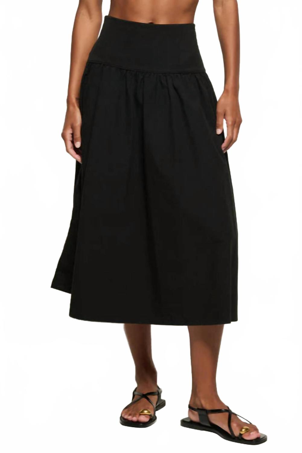 

Юбка миди Ava цвета «угольно-черный» Nation Ltd, угольно-черный