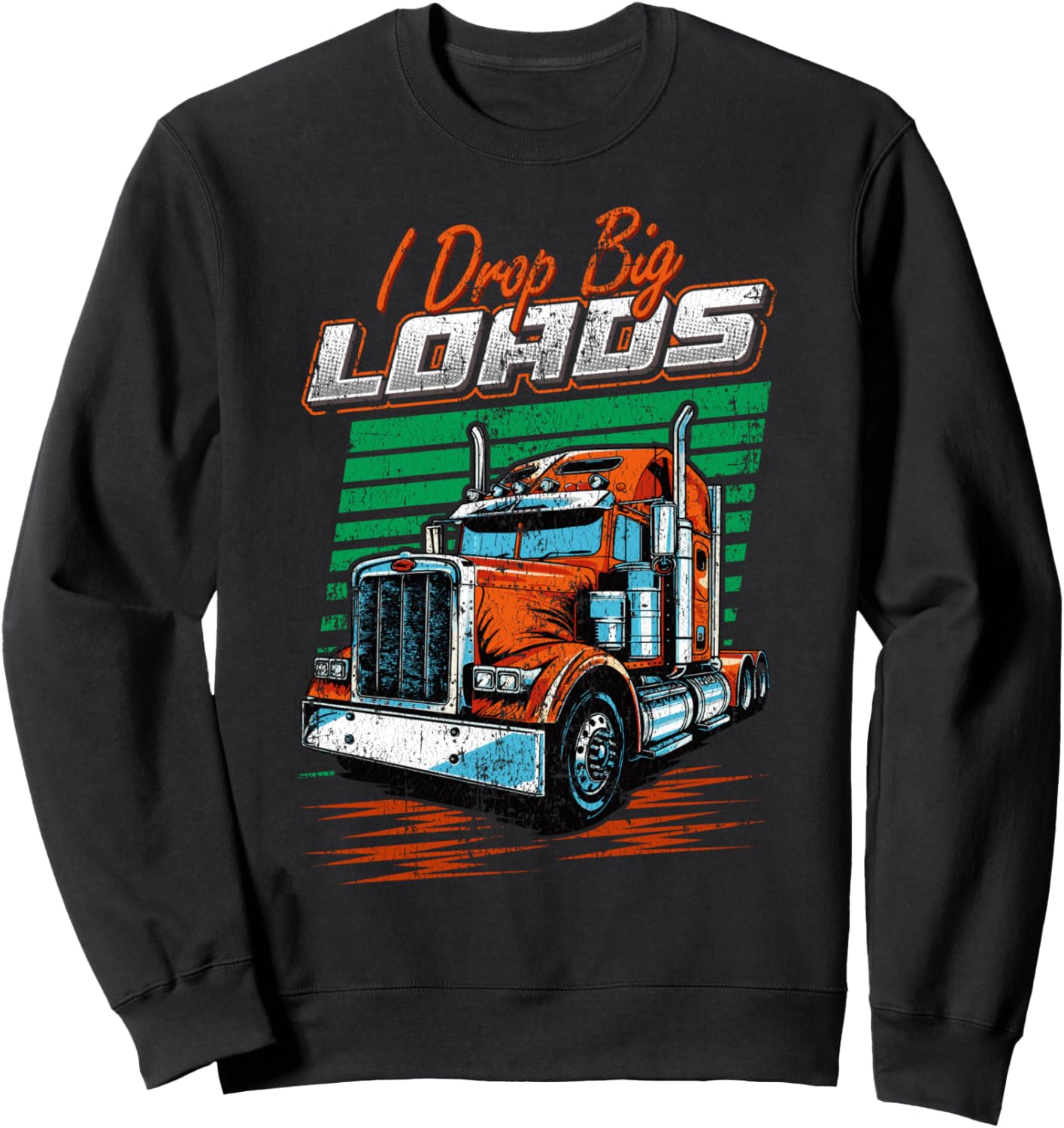 

Я дальнобойщик, сбрасываю большой груз. Забавная толстовка с приколом Four1Nine Truckers Official, черный