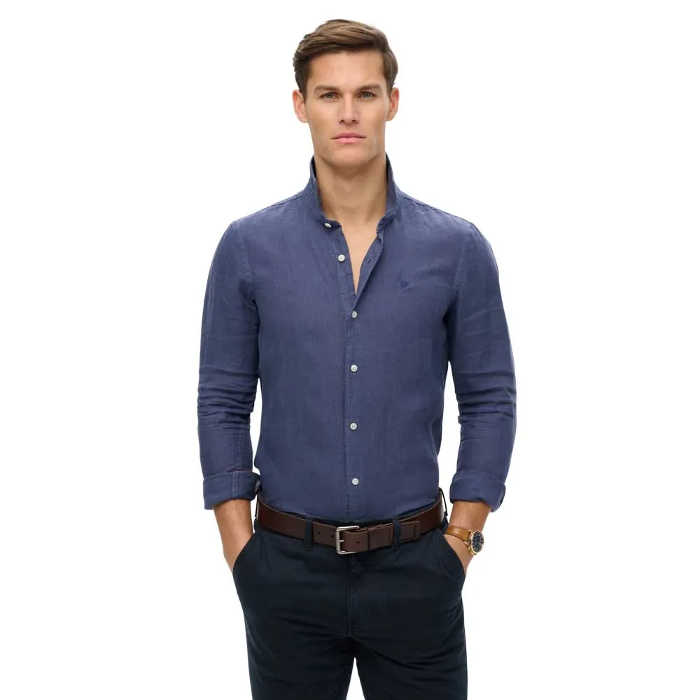 

Рубашка Superdry Sd Embroidered Vacation Linen, синий