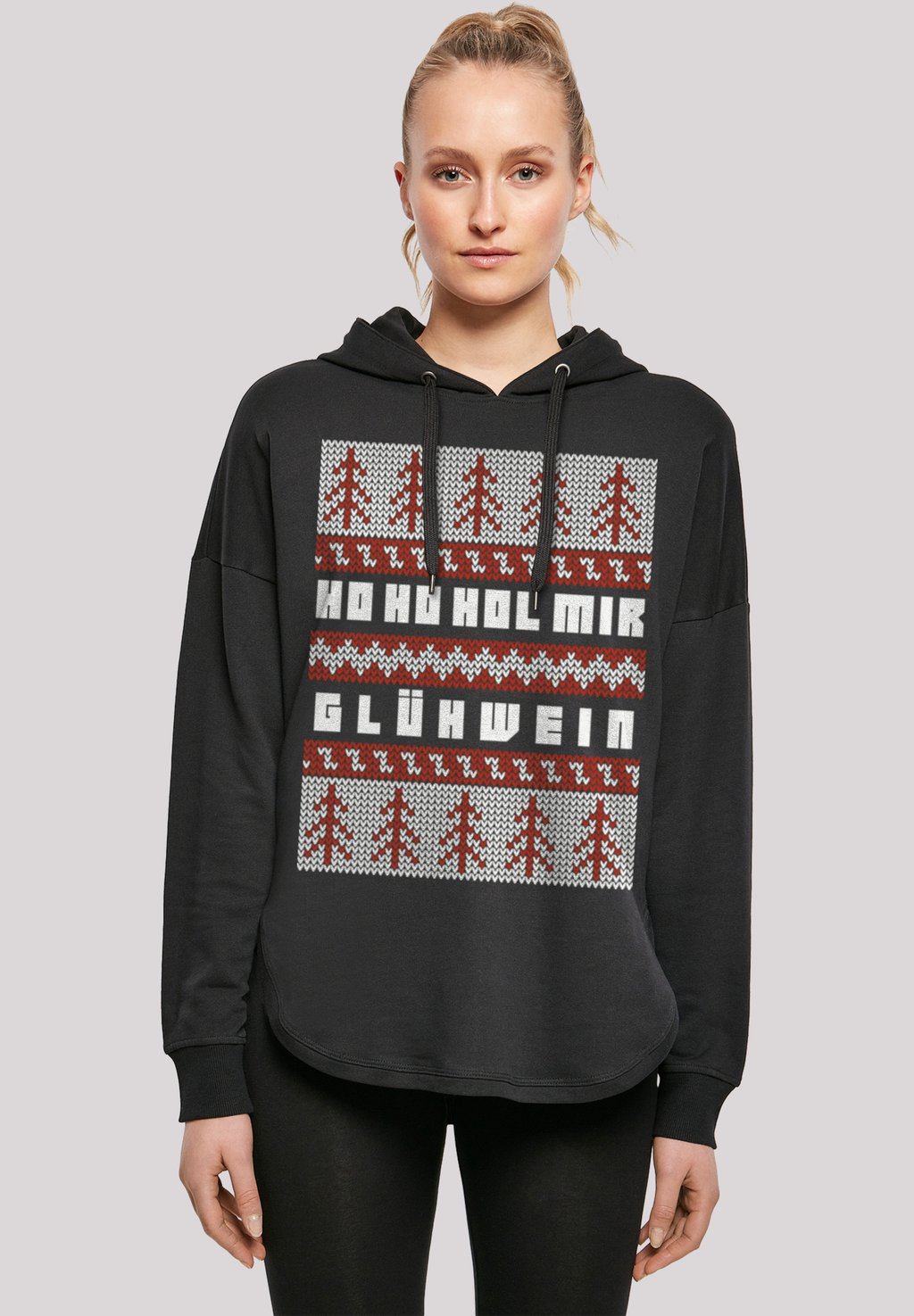 

Толстовка HO HO HOL MIR GLÜHWEIN WEIHNACHTEN - Hoodie F4NT4STIC, черный