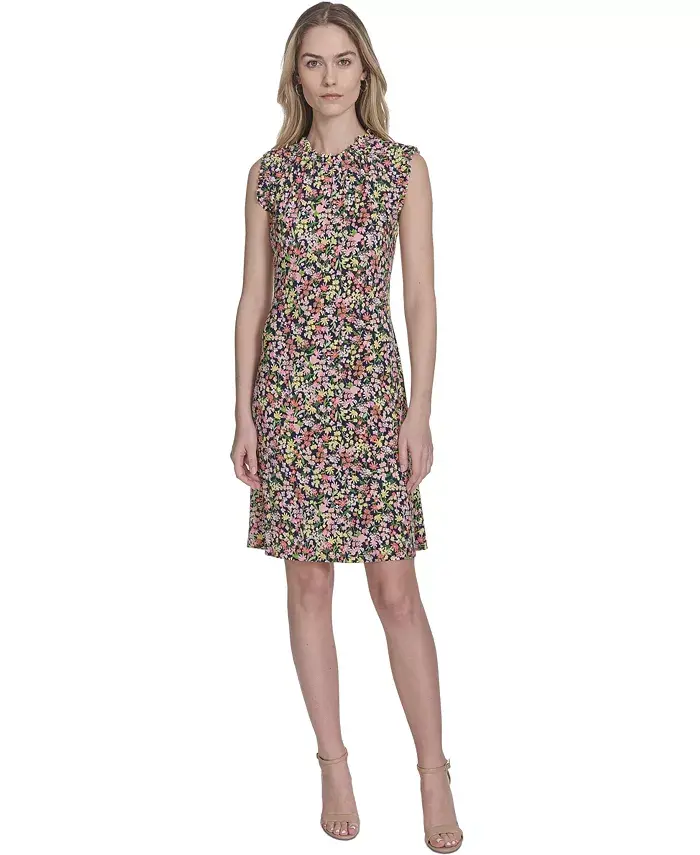 

Женское платье-сарафан с цветочным принтом без рукавов Tommy Hilfiger, синий