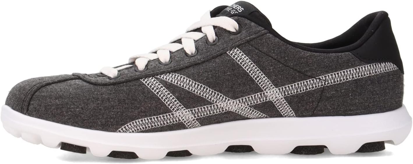 Мужские кеды Skechers On the go 2.0 с тканевым верхом и шнуровкой, белый/черный — фото 4