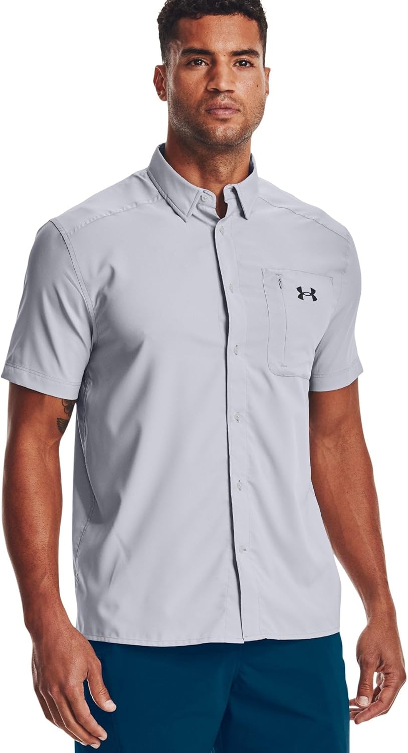 

Мужская футболка Drift Tide 2.0 от Under Armour с коротким рукавом, Mod Gray (011)/Pitch Gray