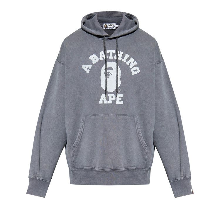

Худи BAPE Garment Dye College Pullover Hoodie, Charcoal