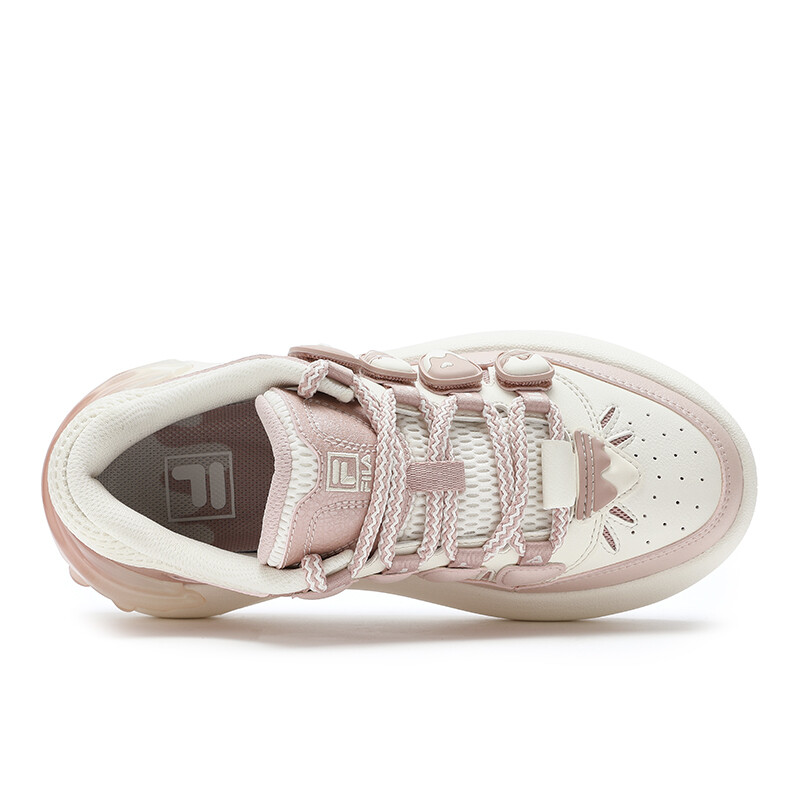 Кроссовки FILA CARROT 2 Skateboarding Shoes Women's Low-top Milk White/Smoke Rose Pink, розовый — фото 3
