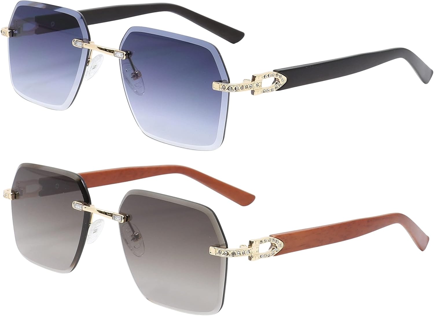 

Безупречные очки в стиле ретро, ​​деревянные баффы, винтажные солнцезащитные очки, украшенные стразами, для женщин и мужчин, модные хрустальные очки FLAWLESS EYEWEAR, Smoke-brown