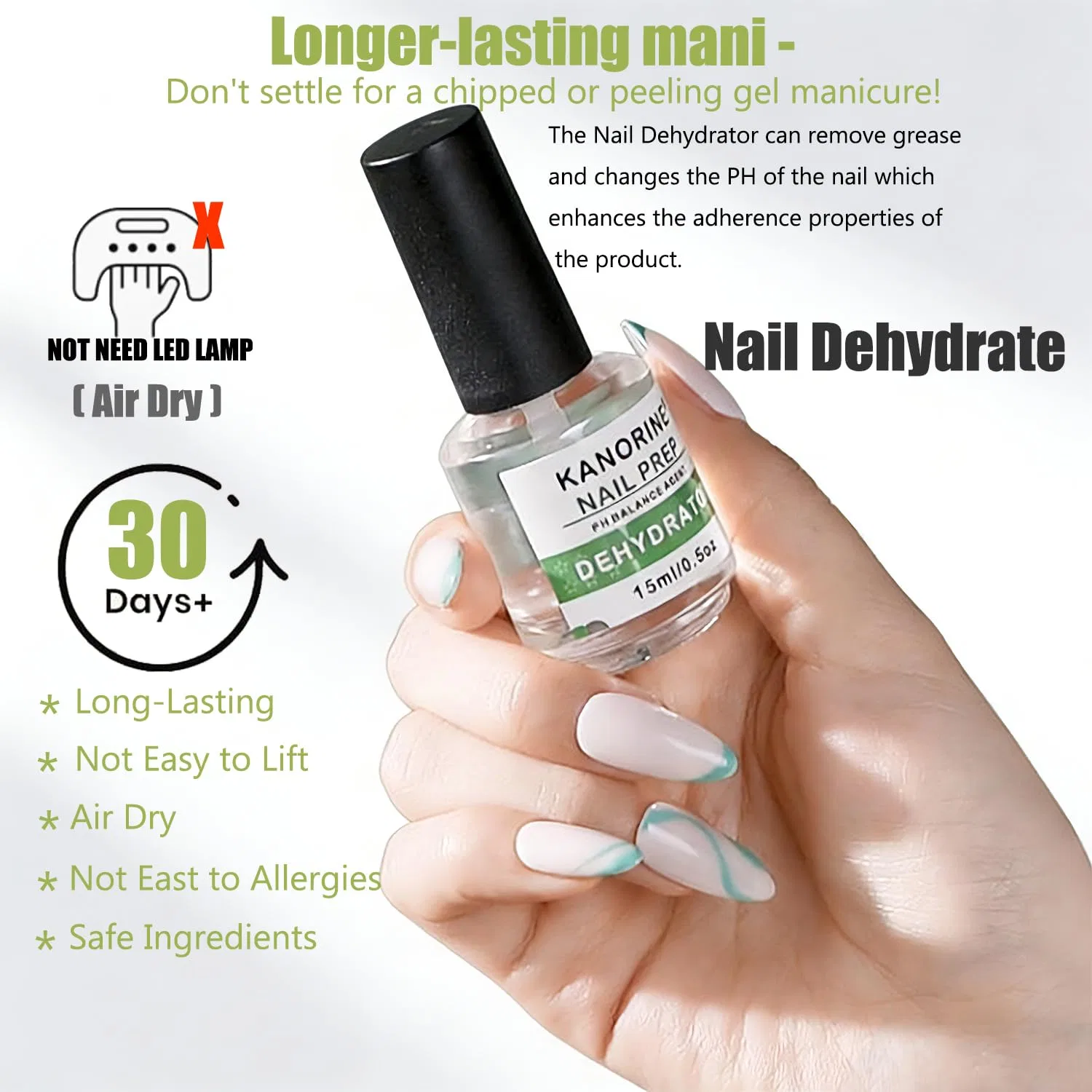 Набор для подготовки ногтей: дегидратор и праймер Kanorine, Primer & Dehydrator 2 X 15 Ml — фото 2