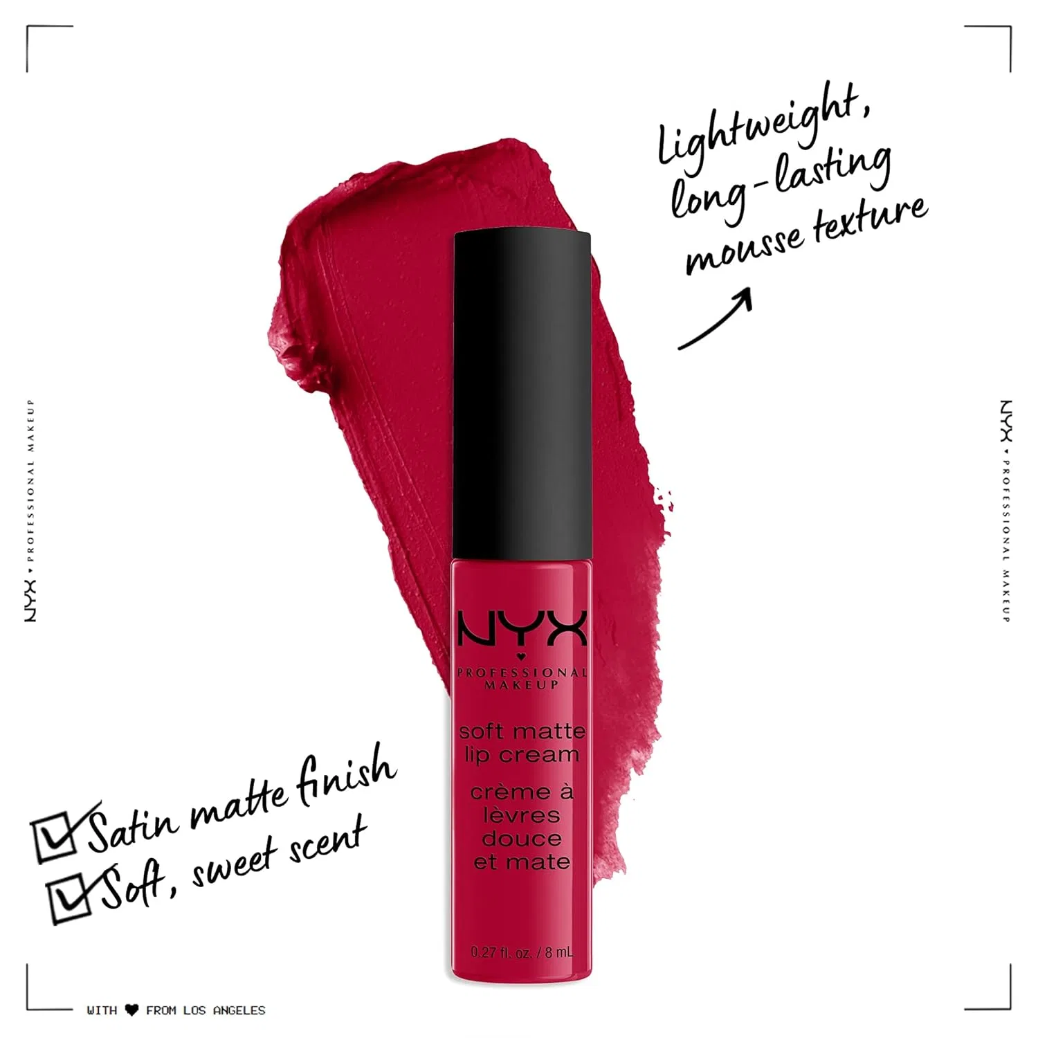 Матовая жидкая помада «Soft Matte Lip Cream» от NYX Professional Makeup Nyx Professional Makeup, 10 Monte Carlo — фото 2