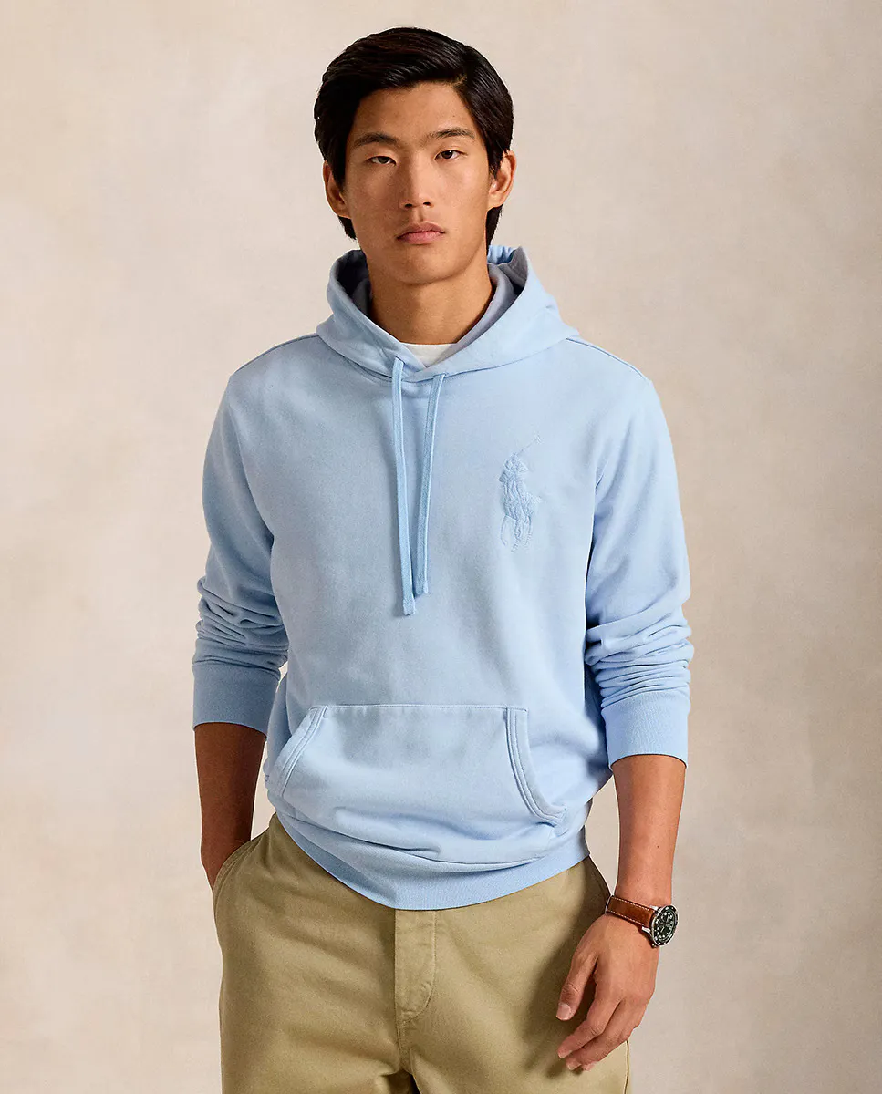 

Мужская толстовка с капюшоном и вышитой лошадью Polo Ralph Lauren, синий