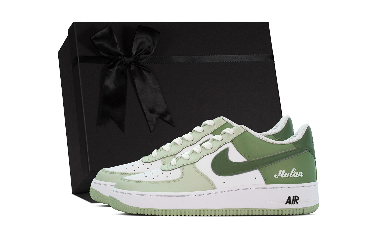 

Женские кроссовки для скейтбординга Nike Air Force 1, White/Green