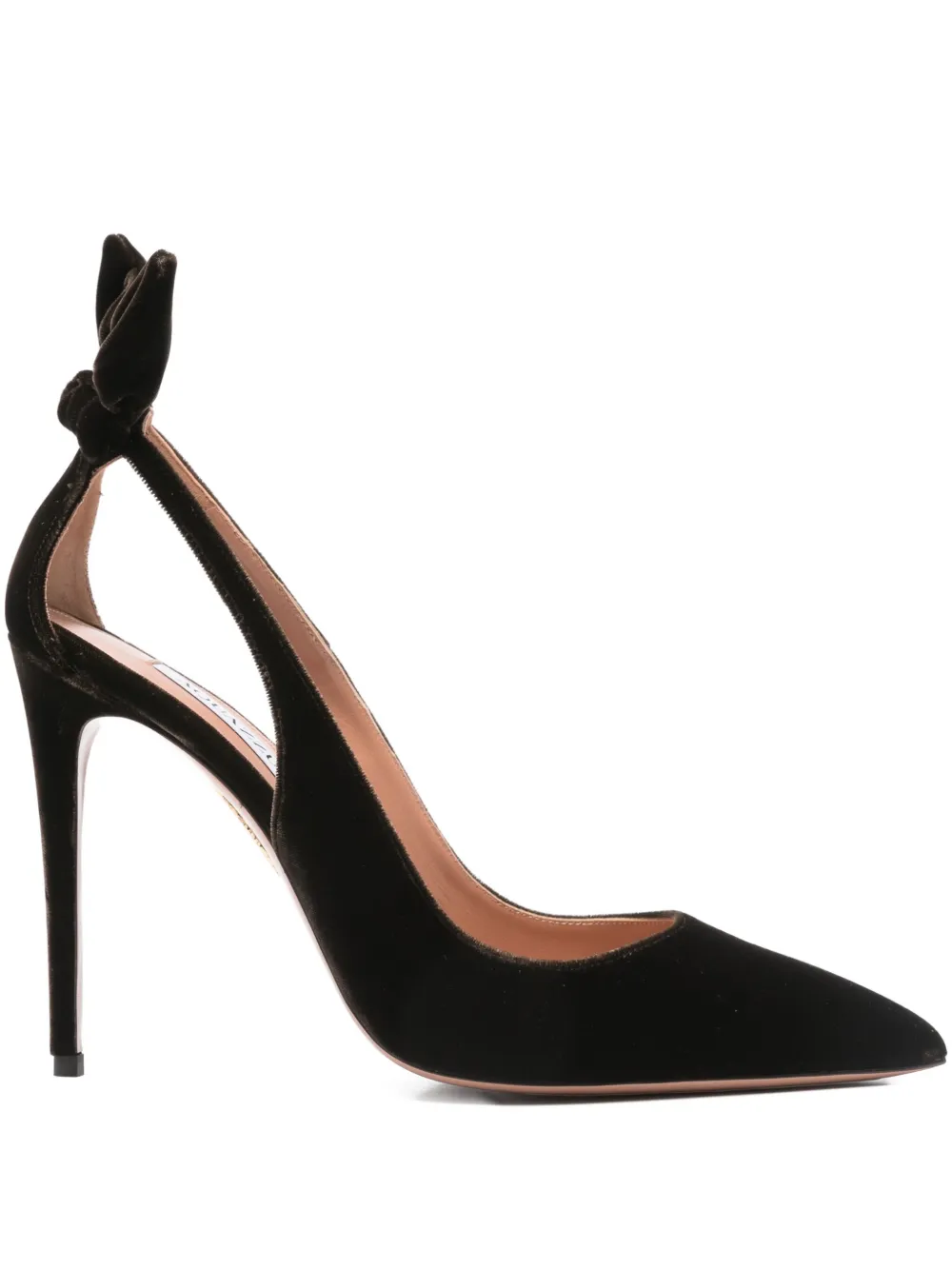 Туфли-лодочки Bow Tie 120 мм Aquazzura, коричневый