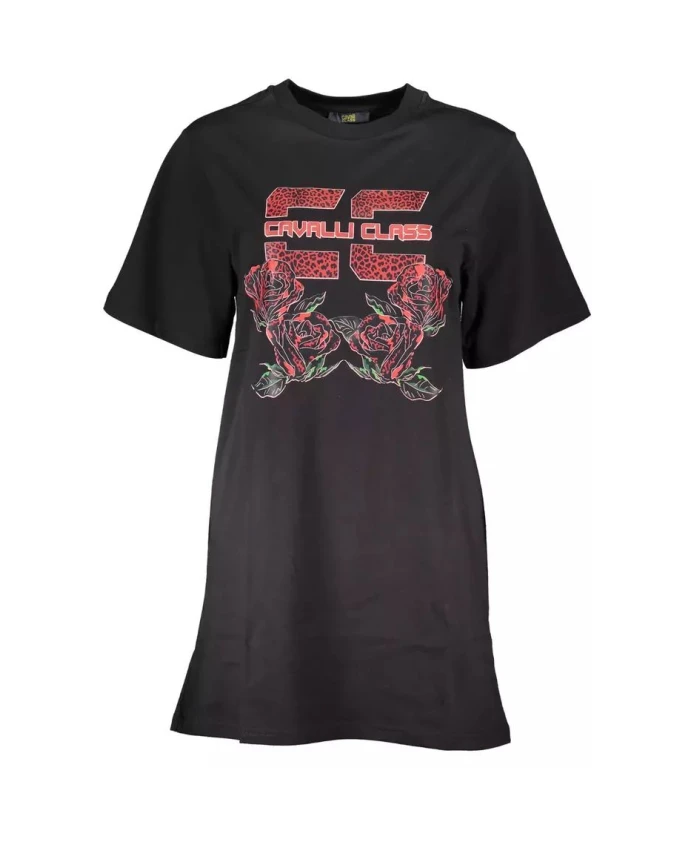 

Элегантное короткое платье с круглым вырезом. Cavalli Class, черный