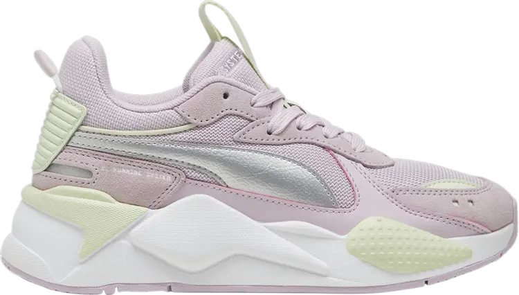 

Кроссовки RS-X Metallic Big Kid 'Grape Mist Silver', розовый