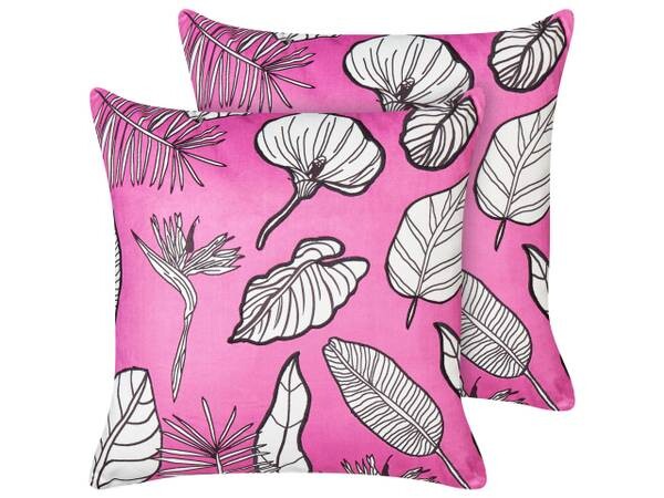 

Подушка Beliani 2 шт MALVA, 45x45x45 см цвет pink/weiß