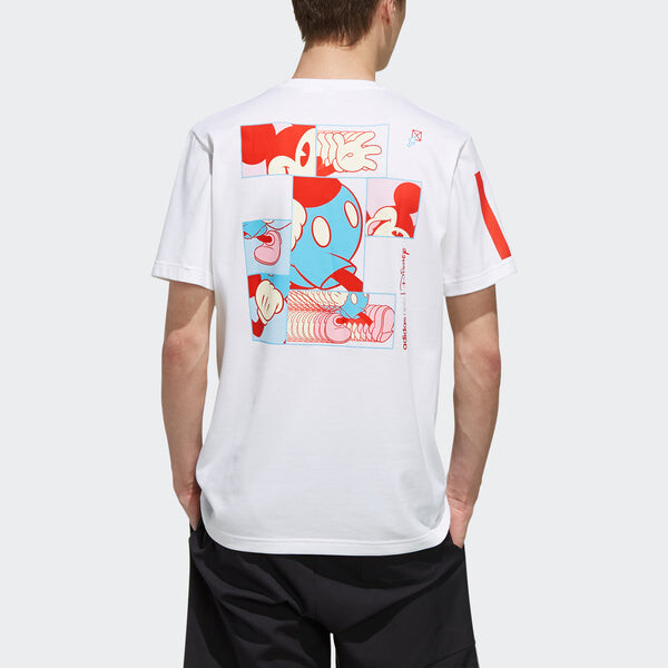 Футболка neo mcky&mnn t1 casual sports mickey pattern short sleeve white Adidas, белый — фото 4