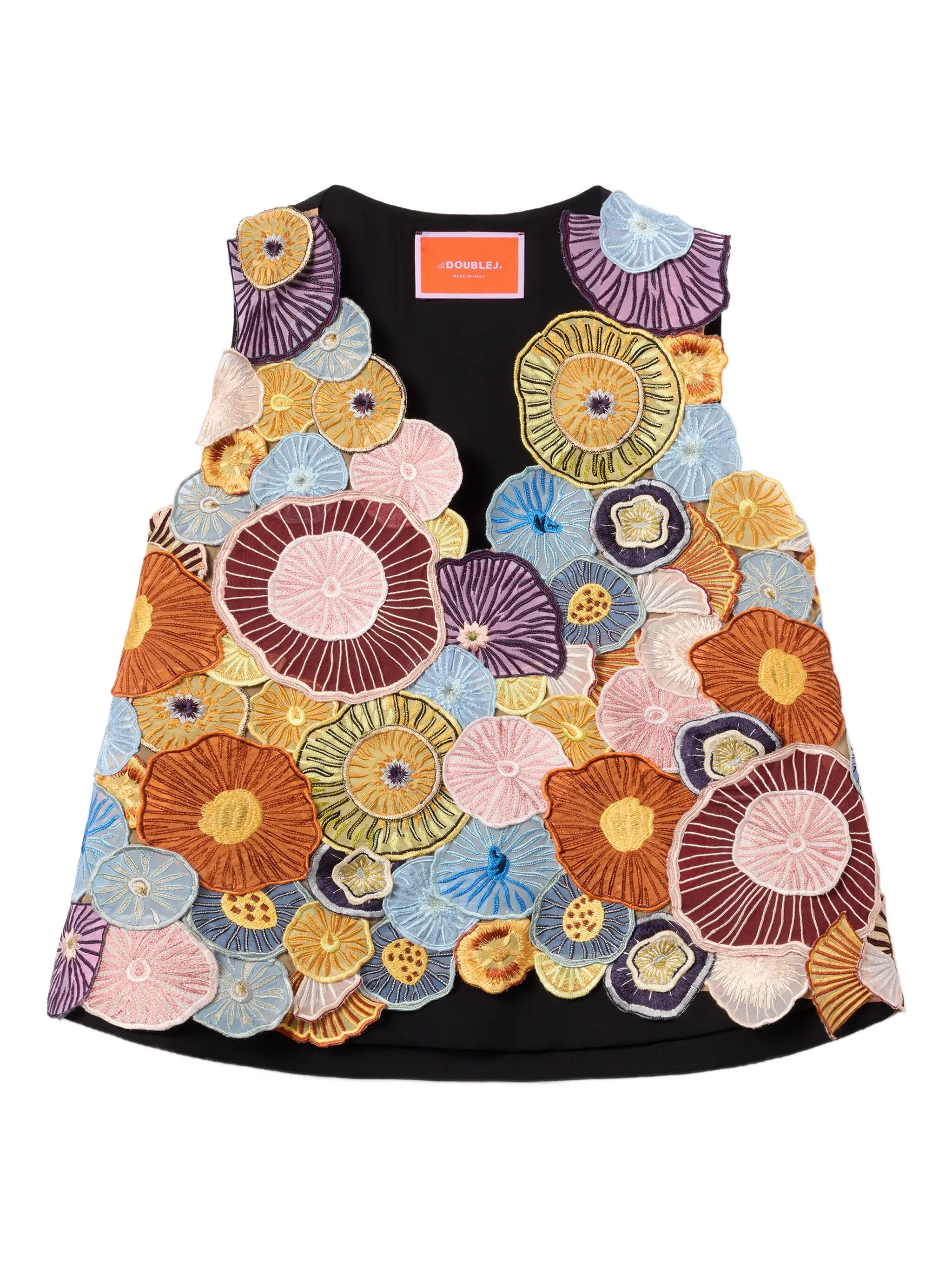 

Топ с V-образным вырезом и вышивкой La Doublej, желтый