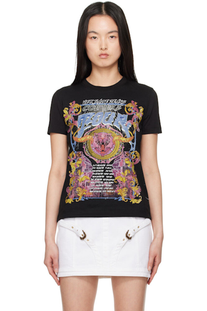 

Футболка с логотипом Black Crystal Tour Versace Jeans Couture