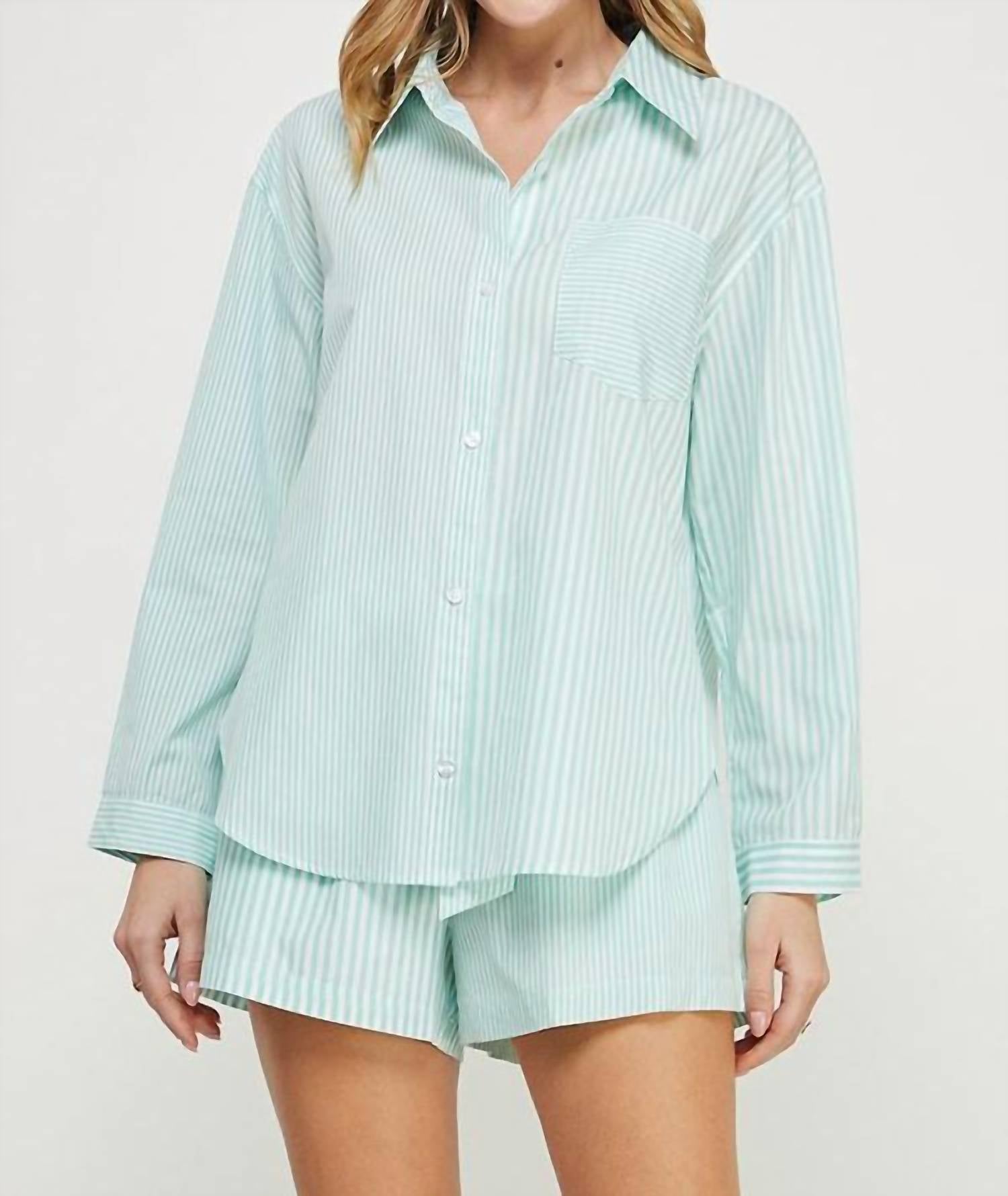 

Топ Amelia Poplin цвета Mint ALLIE ROSE