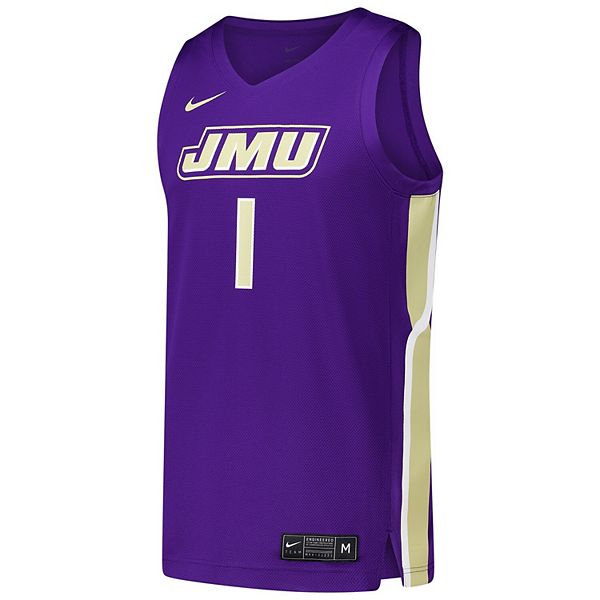 Мужская баскетбольная форма James Madison Dukes реплика, фиолетовая Nike — фото 3