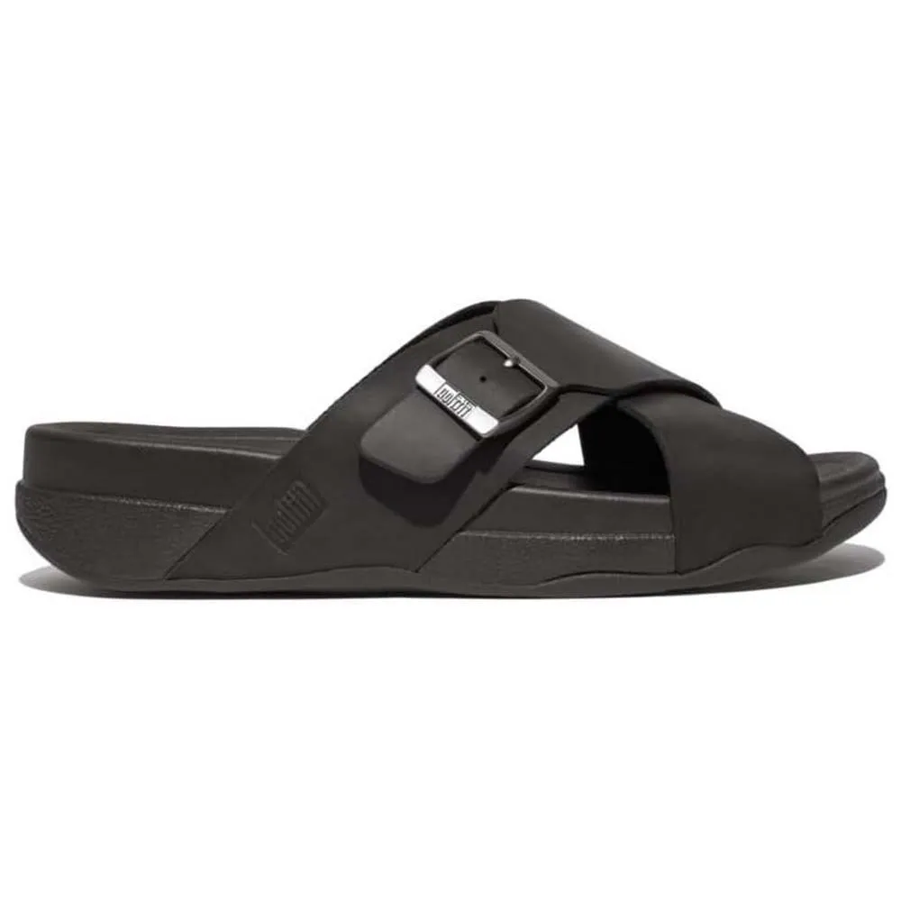 

Шлепанцы Fitflop Surfer Buckle Nubuck Cross, черный