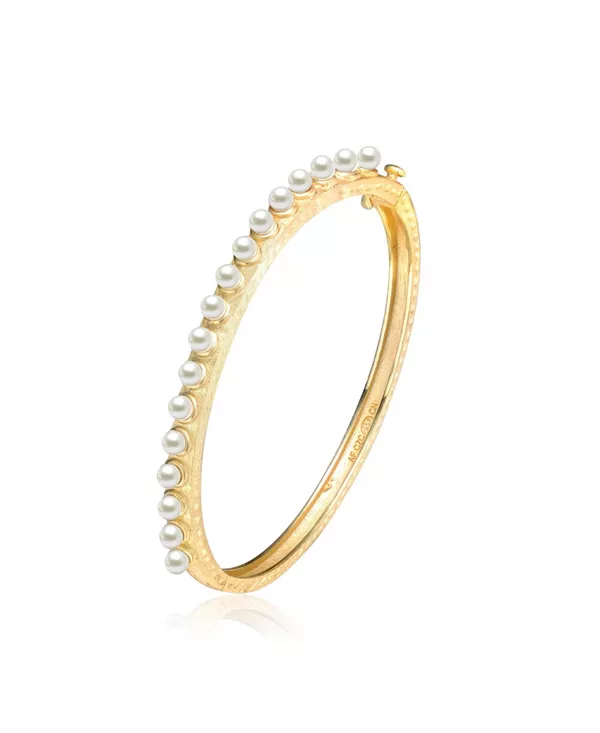 

Браслет из стерлингового серебра 14 карат с бисером и ракушечным жемчугом Genevive, white