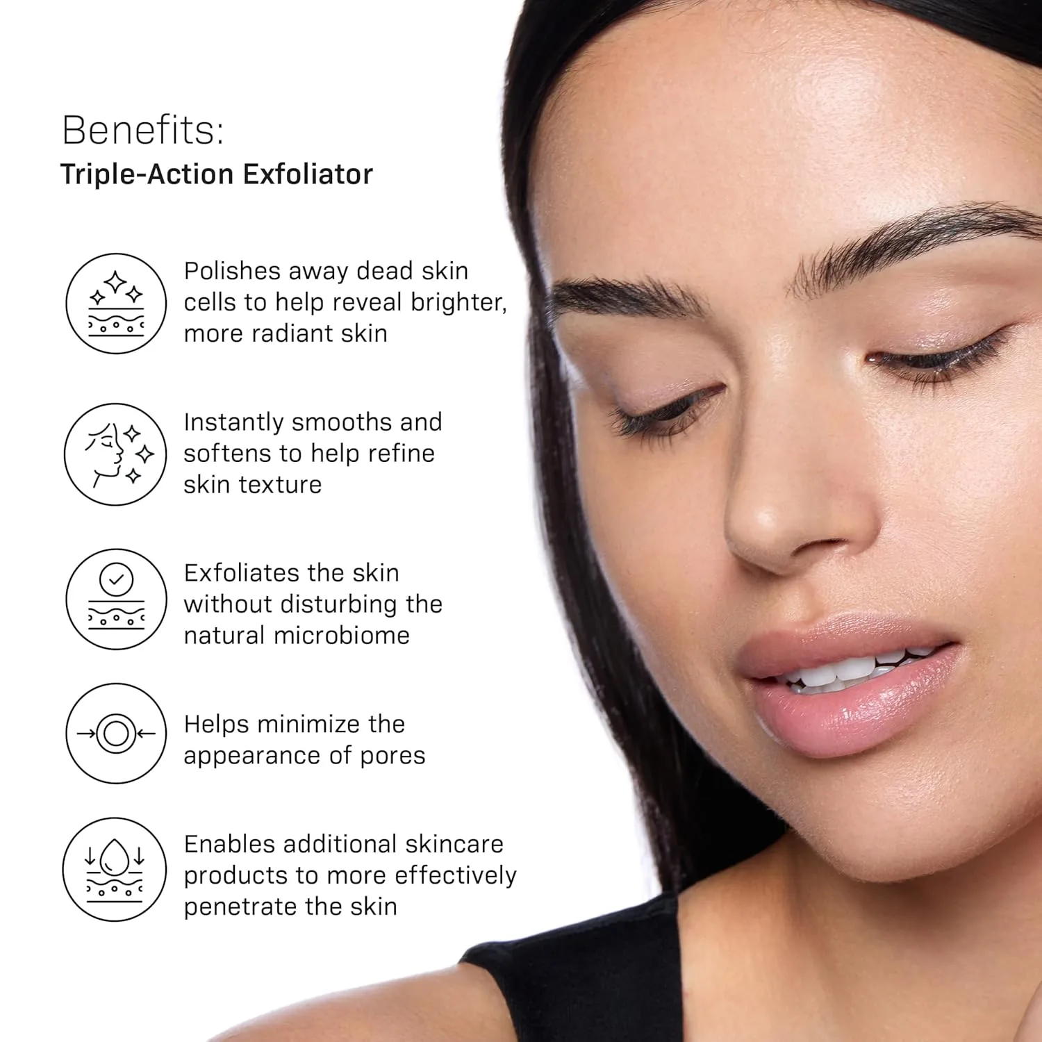 Revision Skincare Triple-Action Exfoliator, клинический эксфолиатор для лица с физическим, химическим и энзимным отшелушиванием, AHA, BHA и салициловой кислотой для полировки кожи и улучшения текстуры 226.80 г (1 шт.) — фото 3