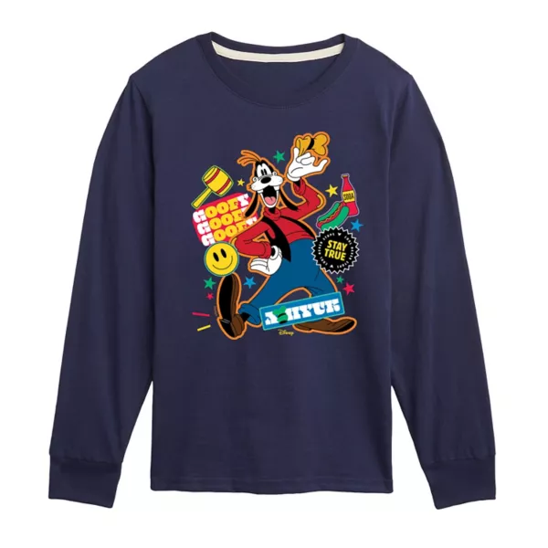 

Футболка с длинным рукавом с изображением Микки Мауса и его друзей Goofy Boys 8-20 Disney, синий