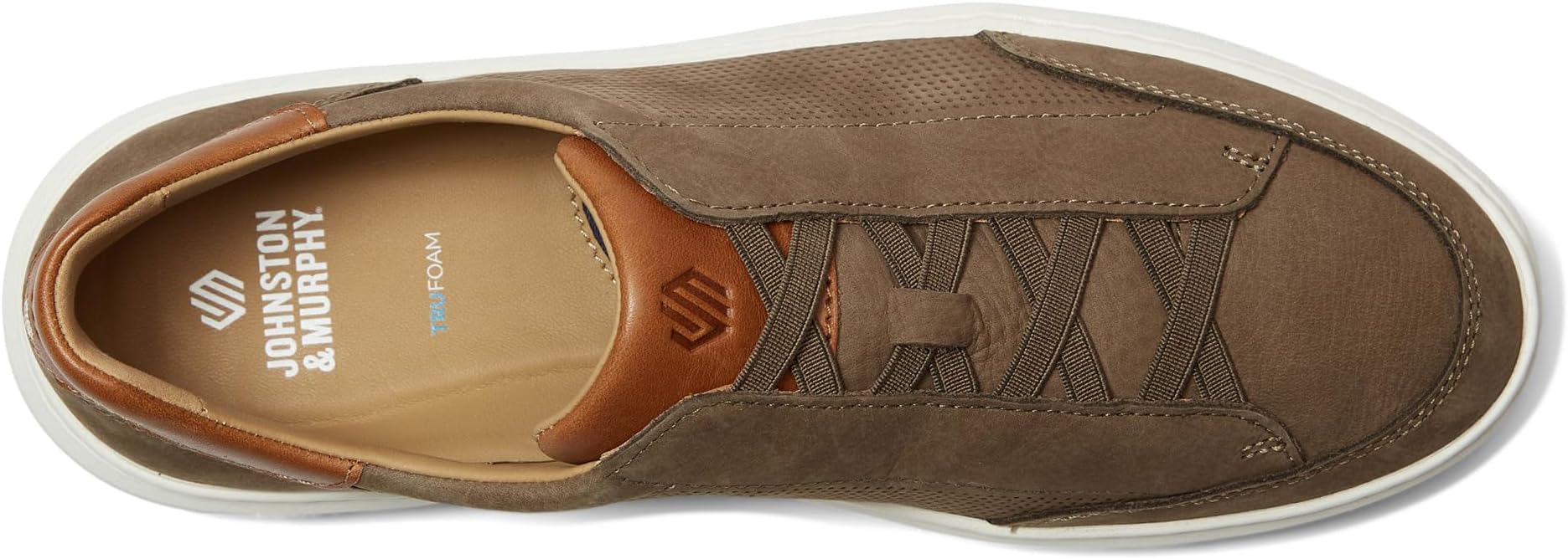 Кроссовки Johnston & Murphy Men's Anders Stretch Lace-To-Toe, Taupe Nubuck — фото 2