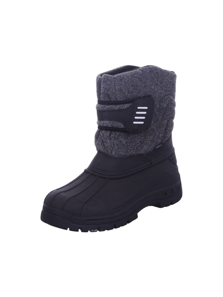 

Ботинки без застежек с мембраной Tex черного цвета Magnus