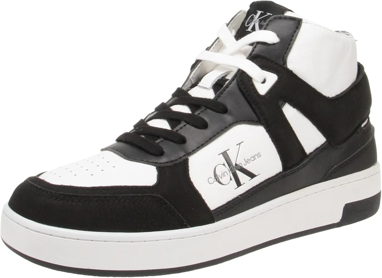 Кроссовки Calvin Klein YM0YM00883 Basket Cupsole Mid - мужские - 01W-B.White-Black, белый/черный