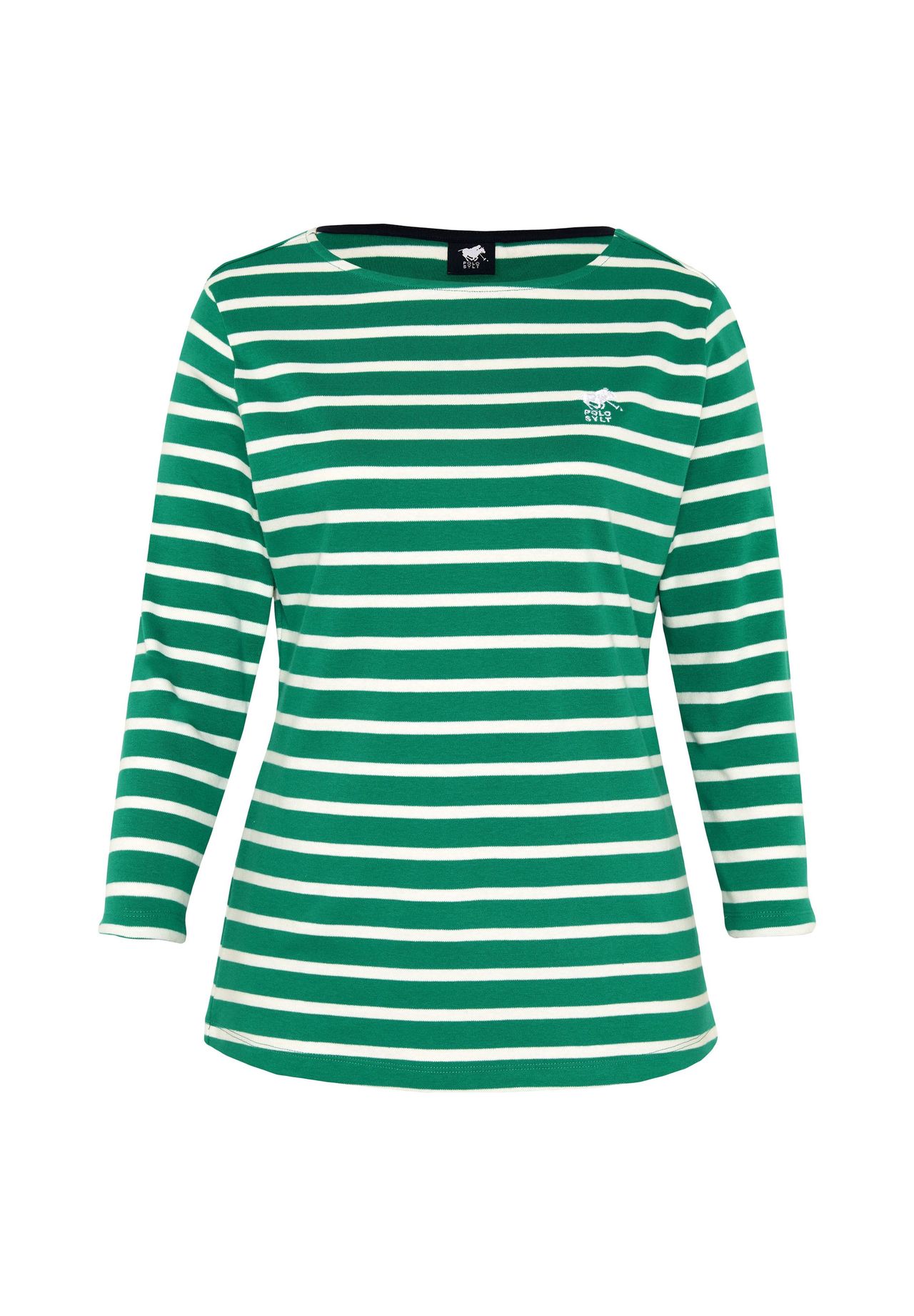 

Рубашка с длинными рукавами и полосатым узором POLO SYLT, цвет 6510 Medium Green/white