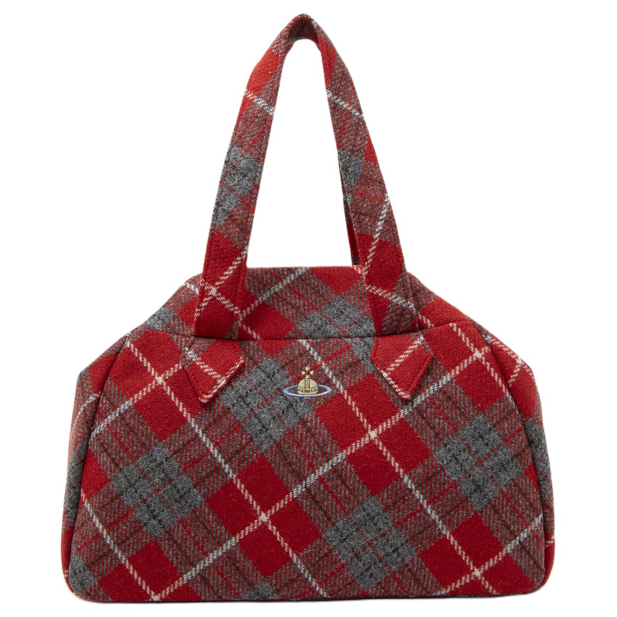 

Vivienne Westwood Твидовая женская сумка Large через плечо красная