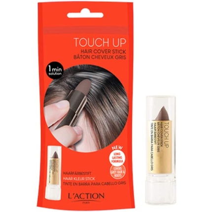 

Средство для укладки волос Touch Up Hair Cover Stick с пчелиным воском для увлажнения - средне-коричневый 4 г L'Action Paris
