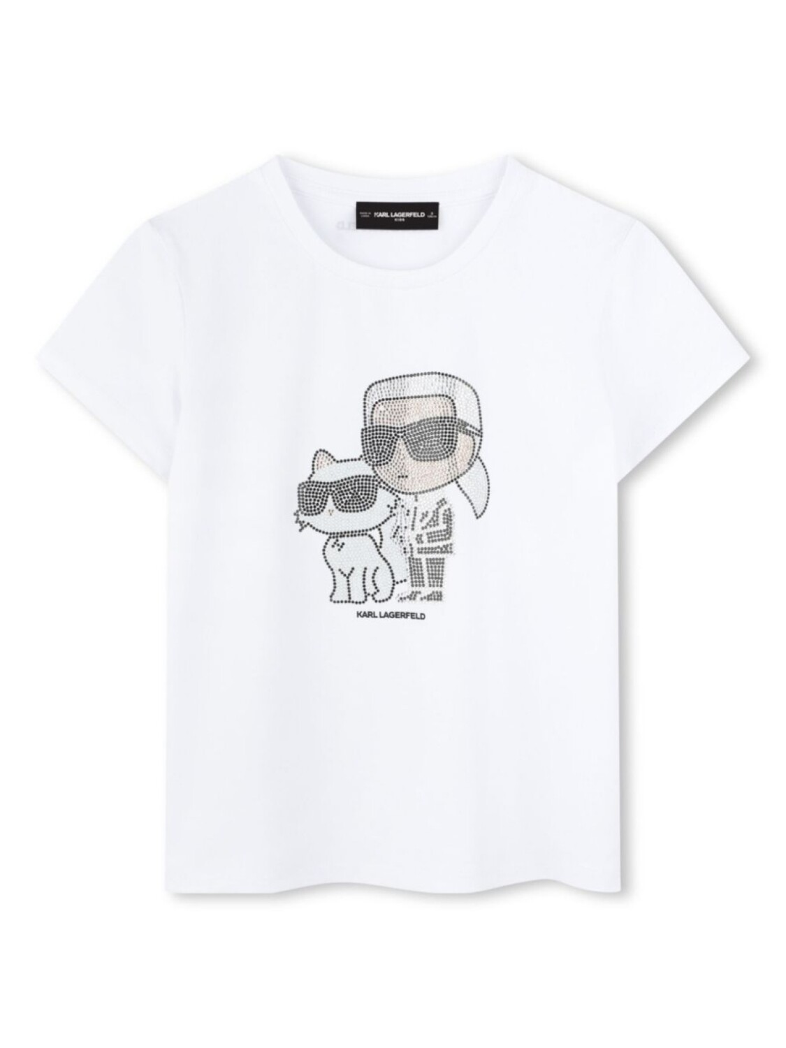 

Футболка с графичным принтом Karl Lagerfeld Kids, белый