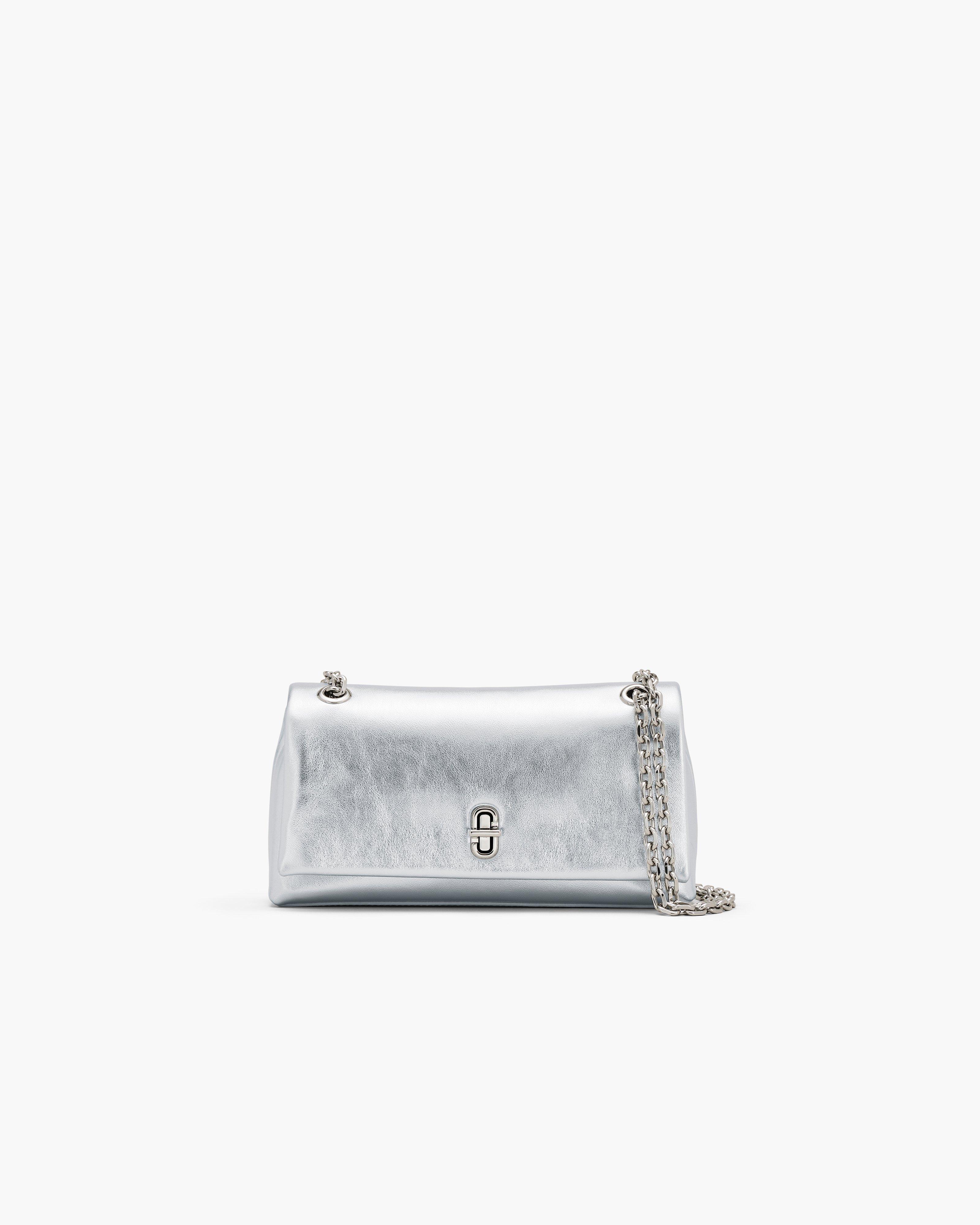 

Мини-сумка с металлической двойной цепочкой Marc Jacobs, серебряный