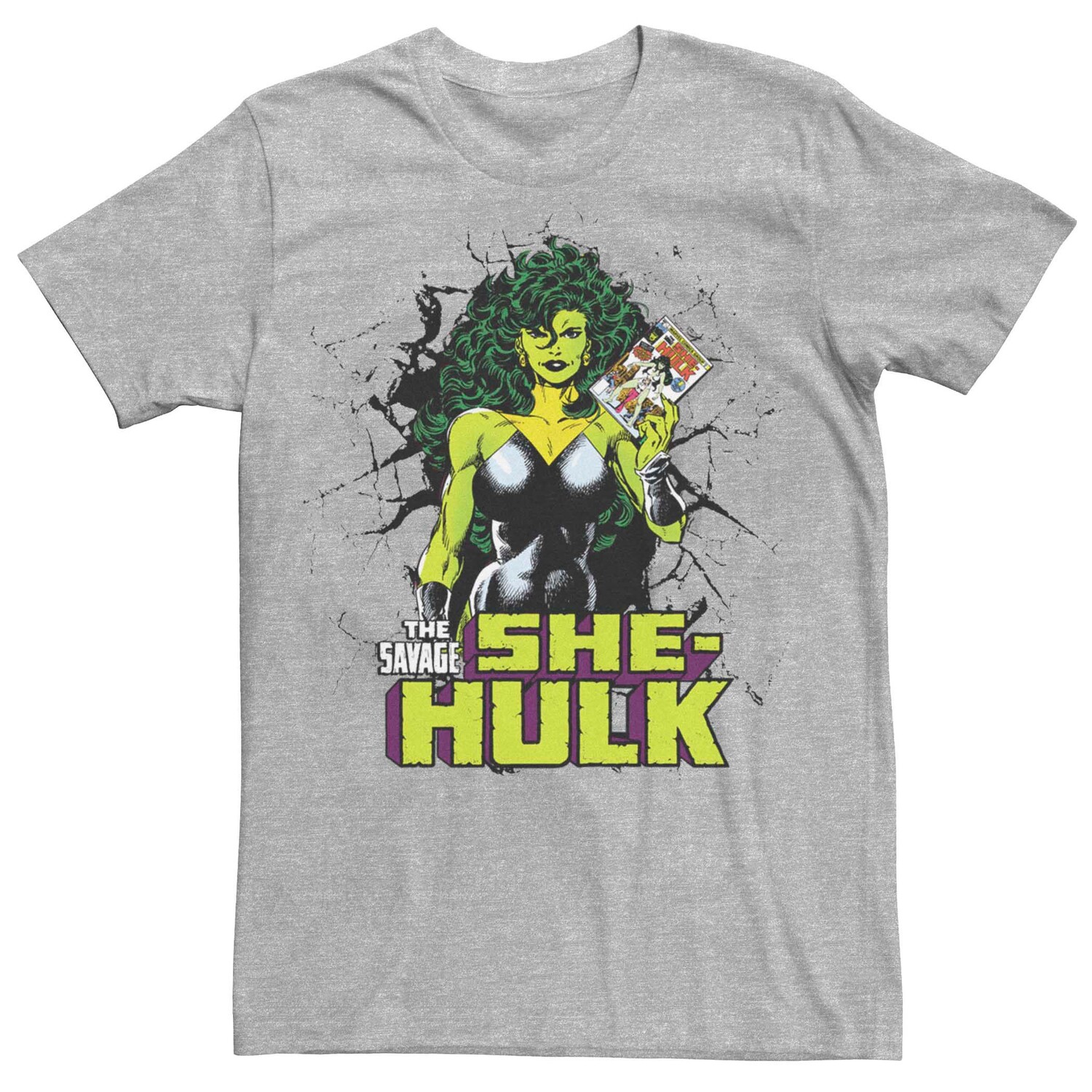 

Мужская футболка Marvel She-Hulk с комиксами в руках Licensed Character