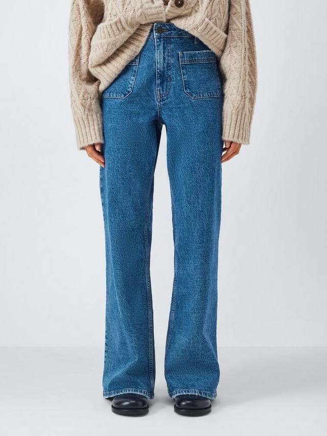 

Джинсы с фасоном клёш и накладными карманами AND/OR, Mid Wash Blue