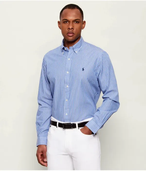Рубашка custom fit Polo Ralph Lauren, синий — фото 3