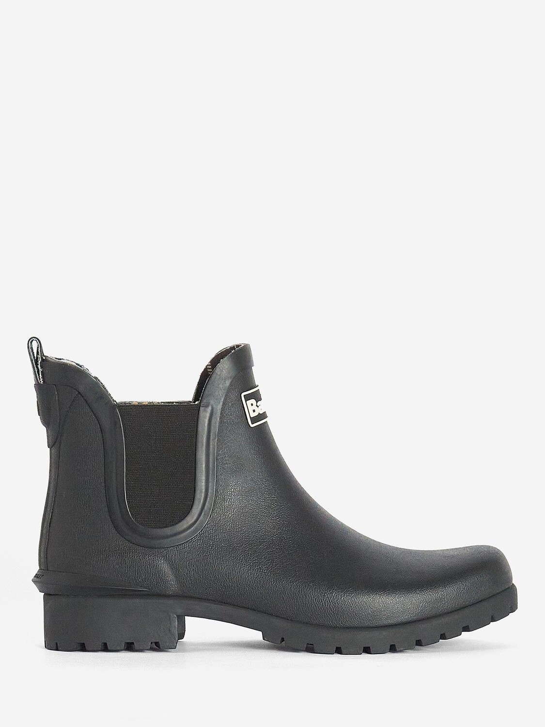 Ботинки женские Barbour Wilton резиновые на каблуке, черные