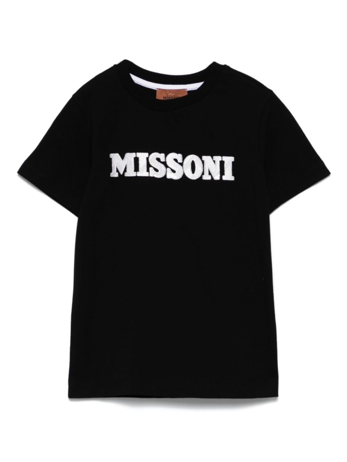 

Missoni Kids футболка с пайетками и логотипом, черный