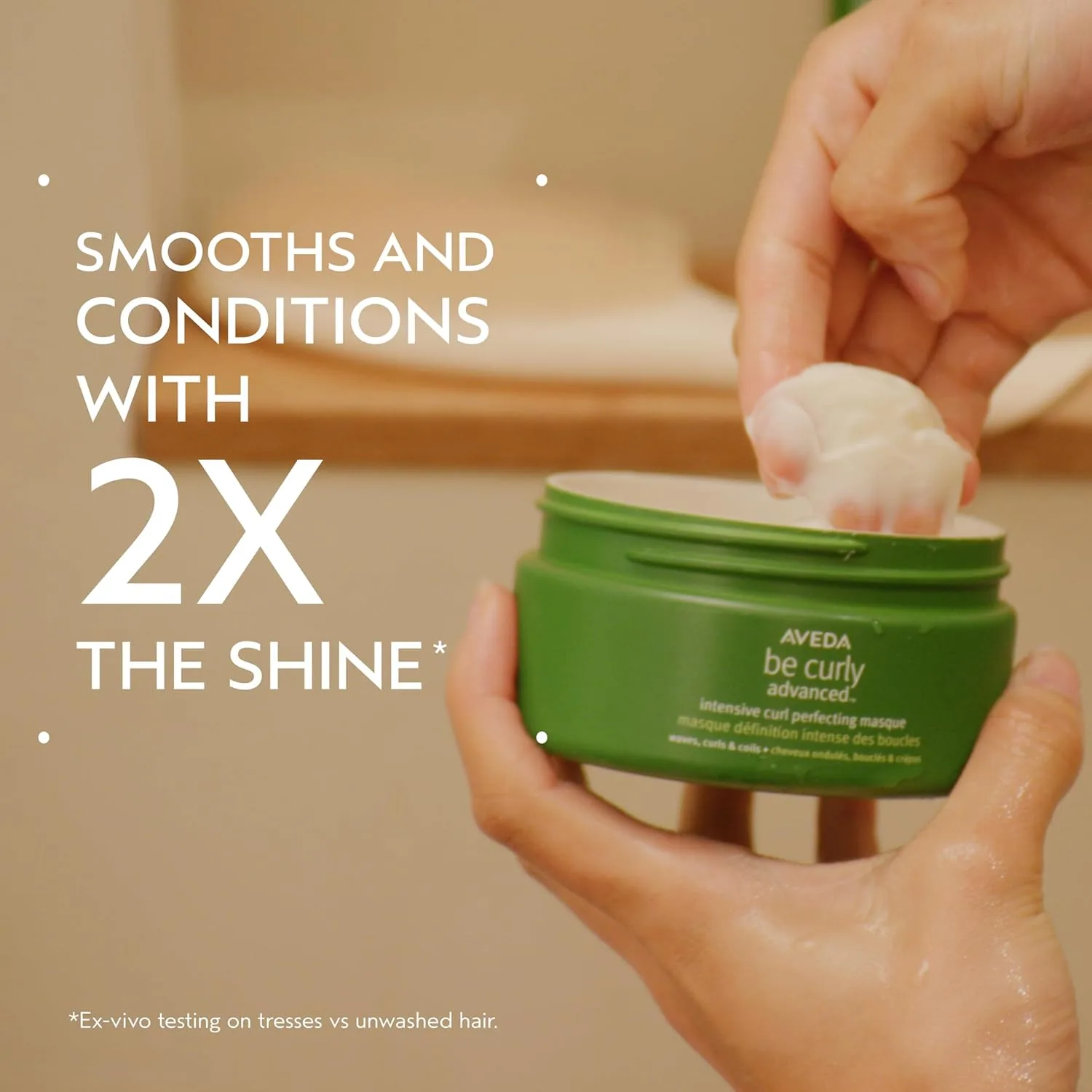 Aveda Be Curly Advanced Intensive Curl Perfecting Masque - интенсивная маска для кудрявых, кучерявых и волнистых волос, 200 мл — фото 2