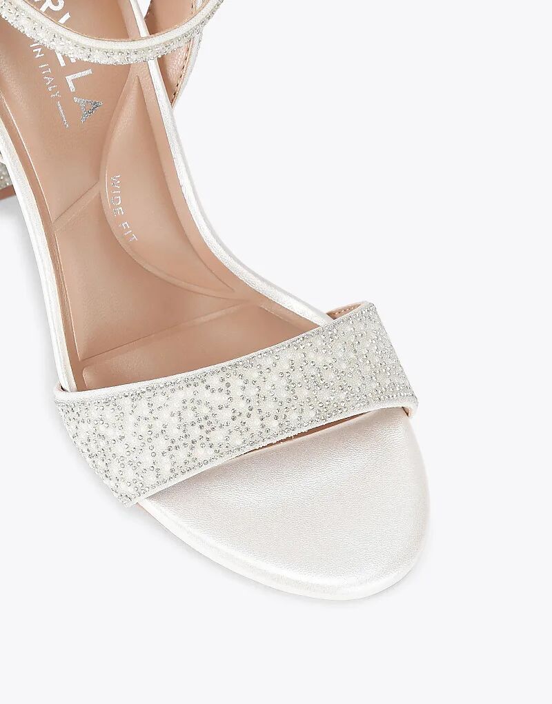 Босоножки Carvela Kianni на широком каблуке белого цвета — фото 3