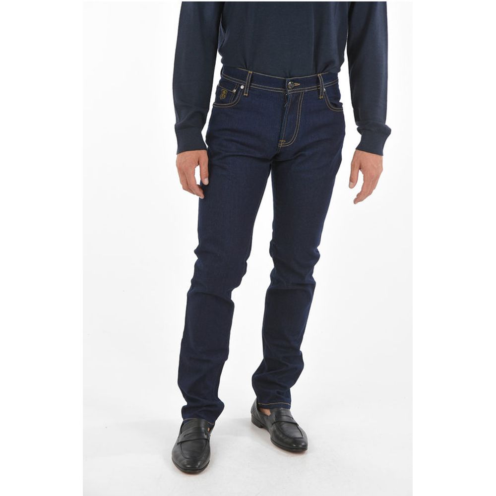 

Синие хлопковые джинсы Деним Corneliani, Blue