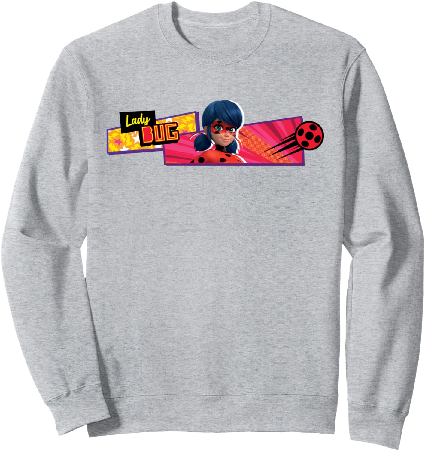 

Толстовка с изображением божьей коровки из коллекции Miraculous, серый