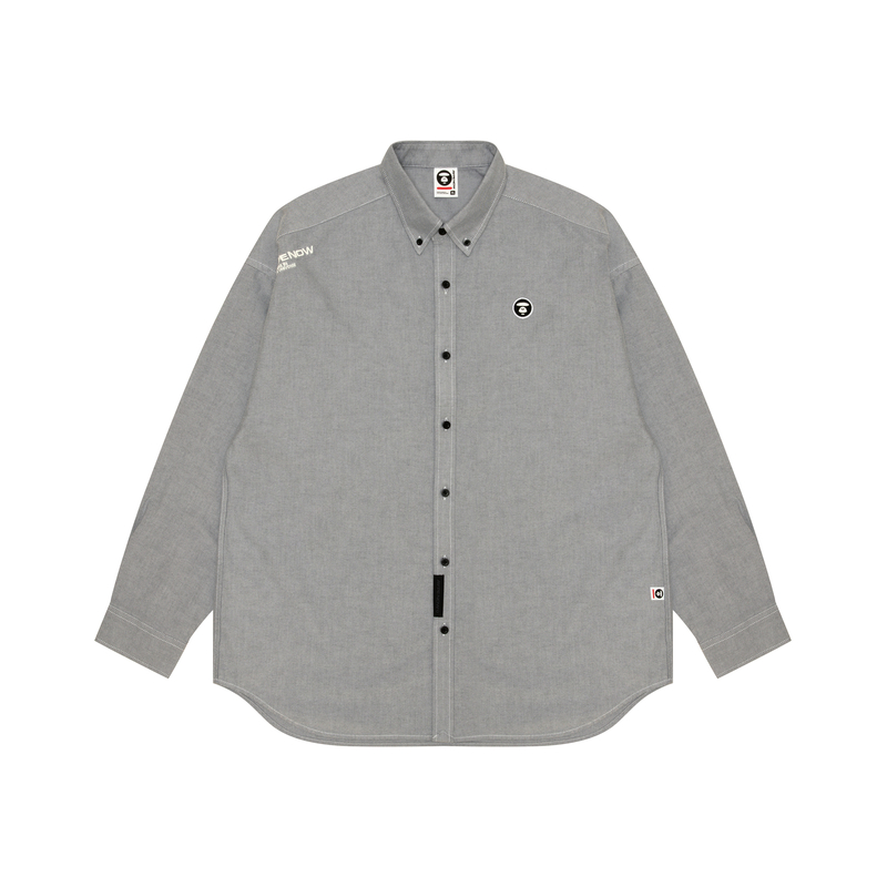 

Хлопковая рубашка с вышитым логотипом Aape, White WHX